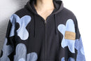 "Re:make" docking flower zip hoodie