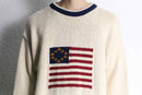 stars and stripe like cotton knit