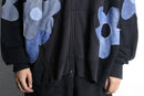 "Re:make" docking flower zip hoodie