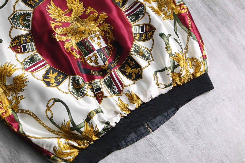 1990-00s baroque pattern reversible blouson