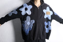"Re:make" docking flower zip hoodie