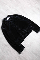 black color velour short jacket