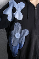 "Re:make" docking flower zip hoodie