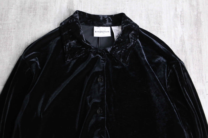 black color velour short jacket