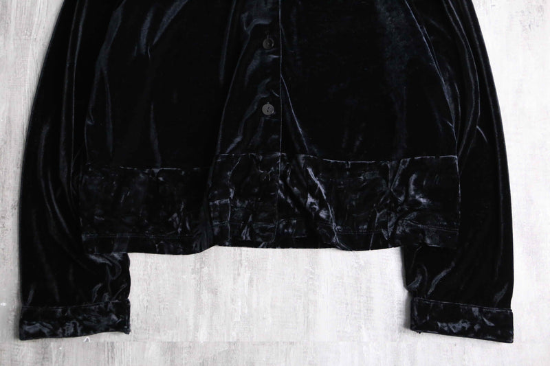 black color velour short jacket