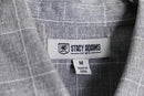 “STACY ADAMS” light gray check shirt