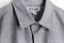 “STACY ADAMS” light gray check shirt