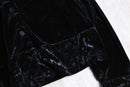 black color velour short jacket