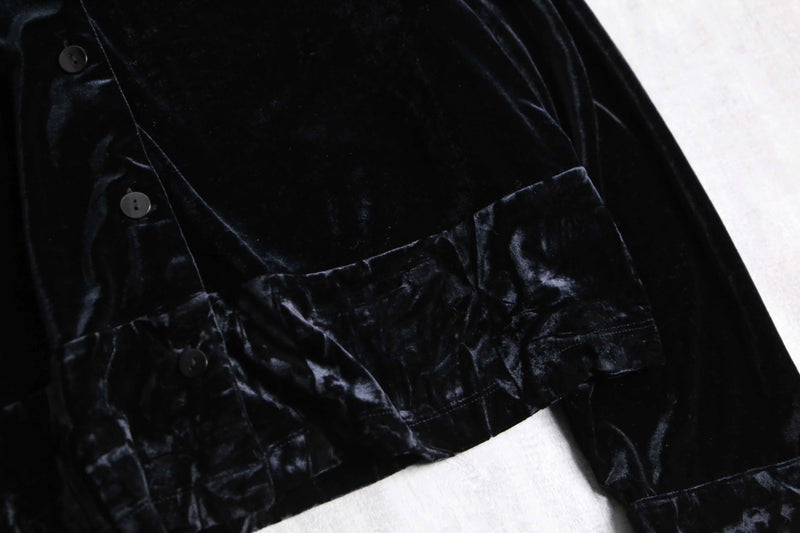 black color velour short jacket