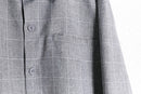 “STACY ADAMS” light gray check shirt