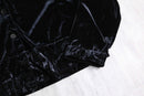 black color velour short jacket