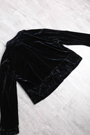 black color velour short jacket