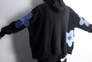"Re:make" docking flower zip hoodie