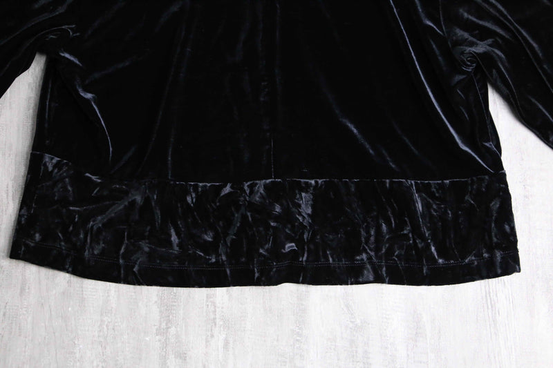 black color velour short jacket