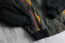 1990s color switch zip-up suede leather jacket