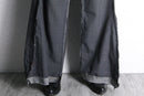 "Re:make" gray check double docking flare slacks