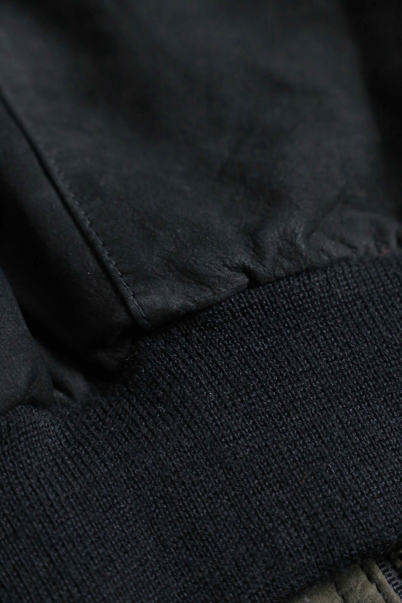 1990s color switch zip-up suede leather jacket