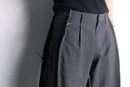 "Re:make" gray check double docking flare slacks