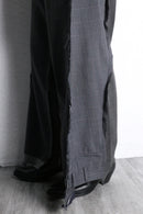 "Re:make" gray check double docking flare slacks