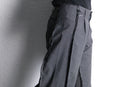 "Re:make" gray check double docking flare slacks