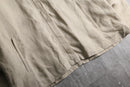 1990s zip up stand collar linen jacket