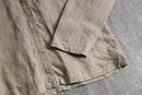 1990s zip up stand collar linen jacket