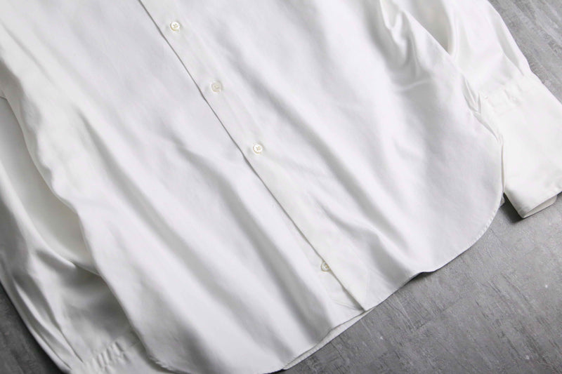 Ermenegildo Zegna cotton herringbone double cuff dress shirt "SU MISURA"