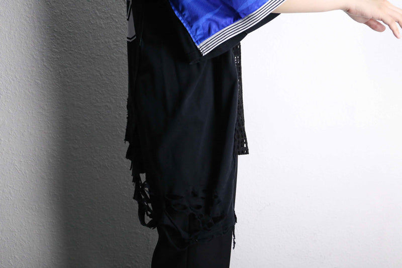 "Re:make" destroy&stitch design docking wide Tee