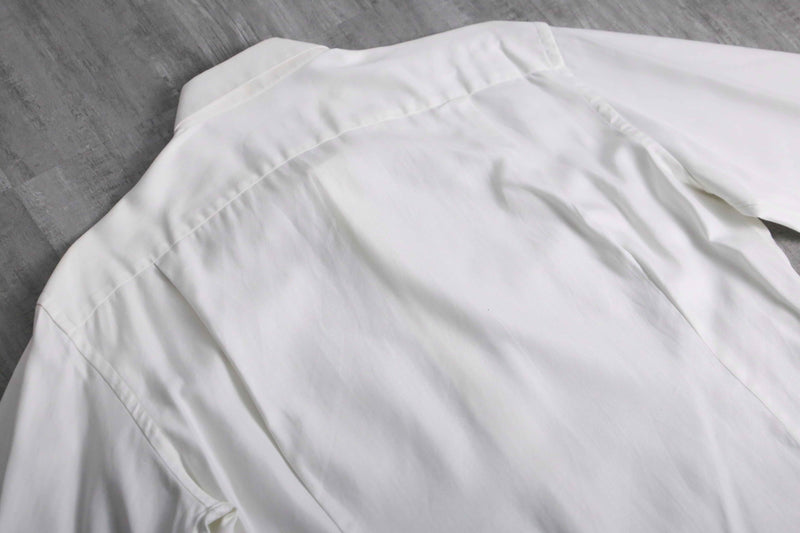 Ermenegildo Zegna cotton herringbone double cuff dress shirt "SU MISURA"