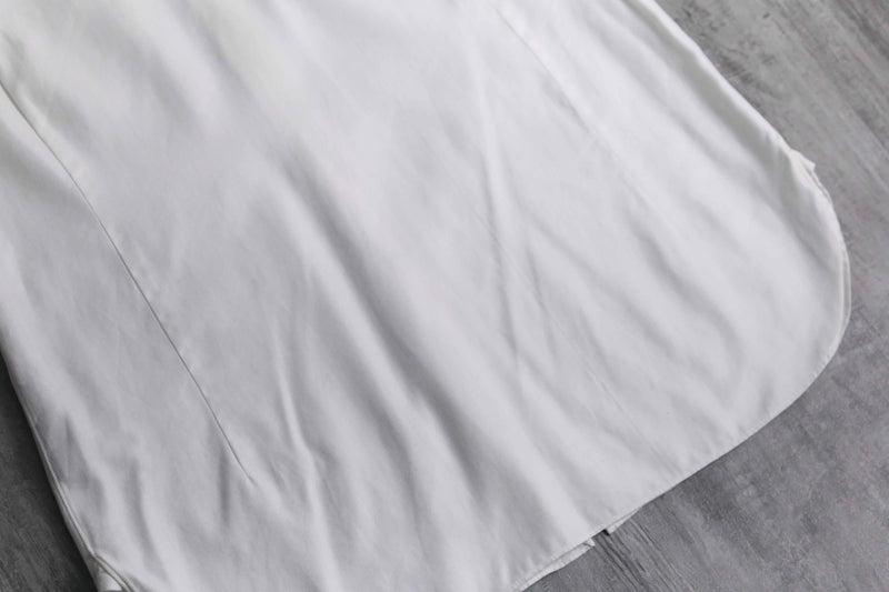 Ermenegildo Zegna cotton herringbone double cuff dress shirt "SU MISURA"