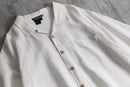 1990s silk × linen open collar shirt