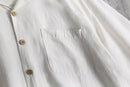 1990s silk × linen open collar shirt