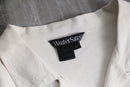 1990s silk × linen open collar shirt