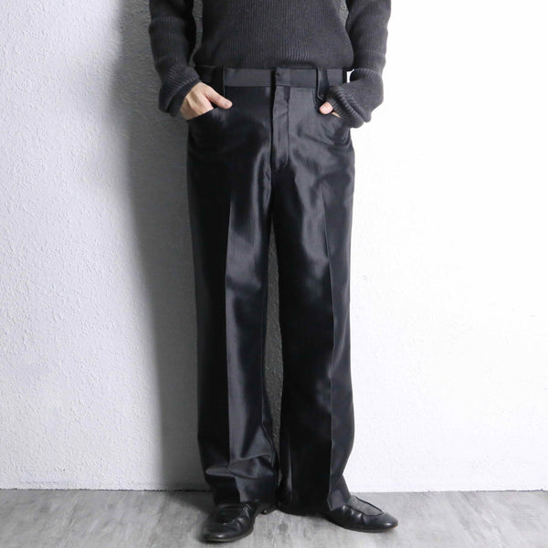 70's shiny black western trousers