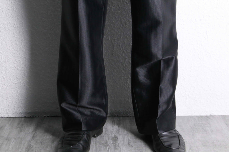 70's shiny black western trousers