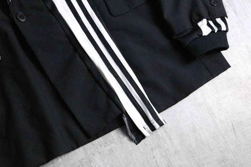 "Re:make" track mix tailored jacket