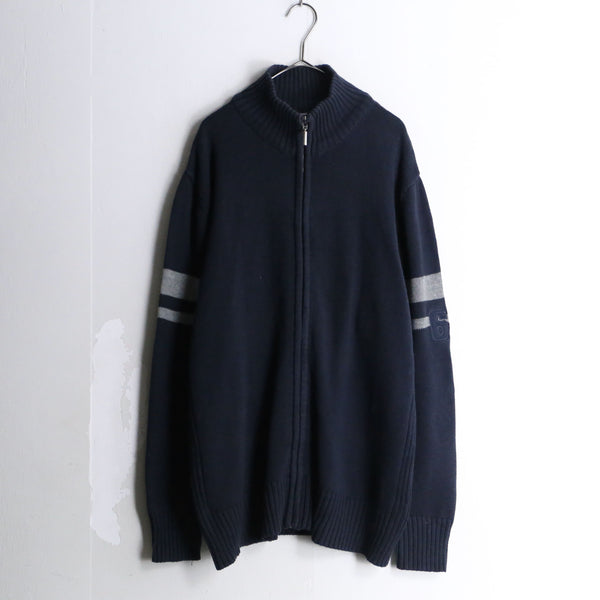 high neck zip sweater