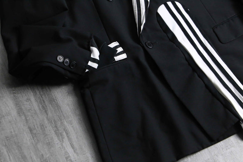 "Re:make" track mix tailored jacket