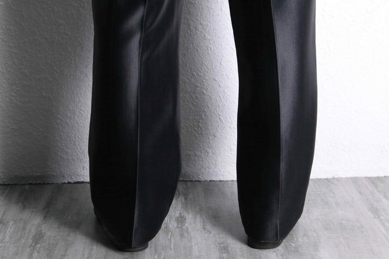 70's shiny black western trousers