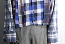 "Re:make" check patchwork shirt hoodie