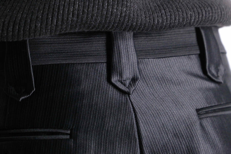 70's shiny black western trousers