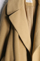 1970-80s vintage Calvin Klein × Neiman Marcus belted long wrap coat