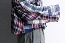 "Re:make" check patchwork shirt hoodie