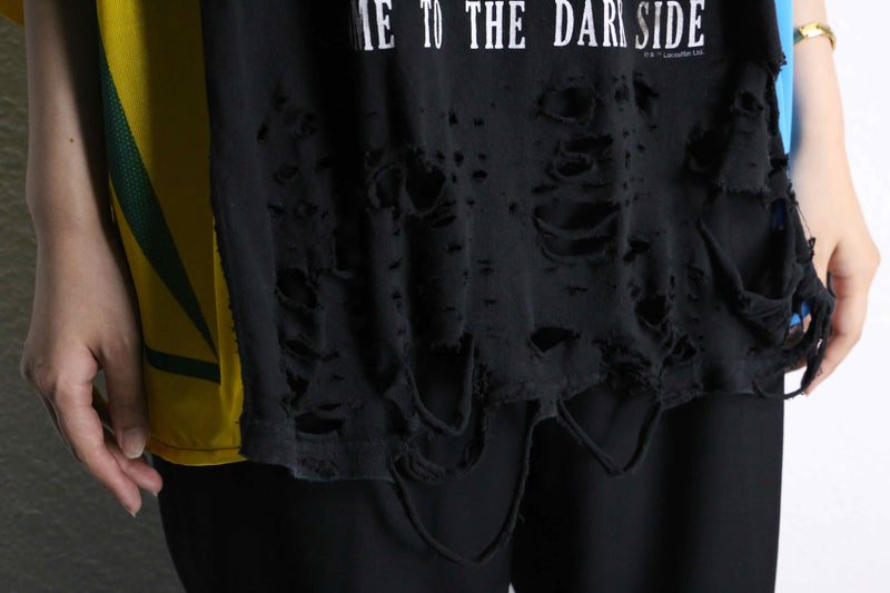 "Re:make" destroy&stitch design docking wide Tee