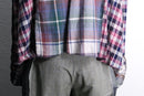 "Re:make" check patchwork shirt hoodie