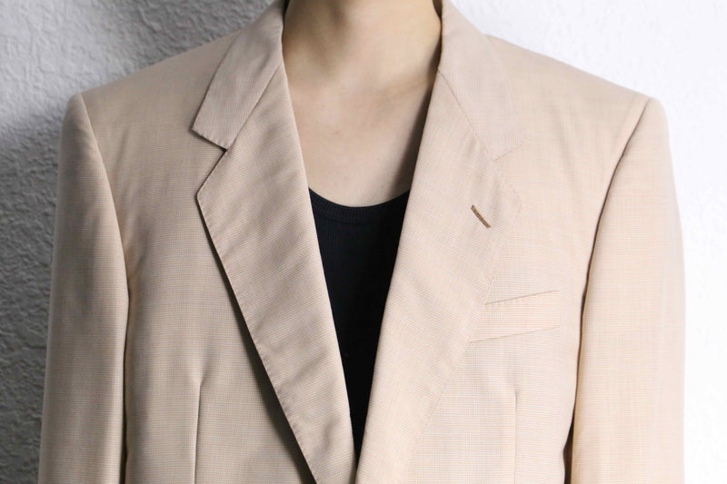 "PIERRE CARDIN" miniature check wool tailored jacket