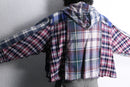 "Re:make" check patchwork shirt hoodie