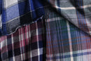 "Re:make" check patchwork shirt hoodie