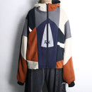 "Re:make" multi panel zip hoodie
