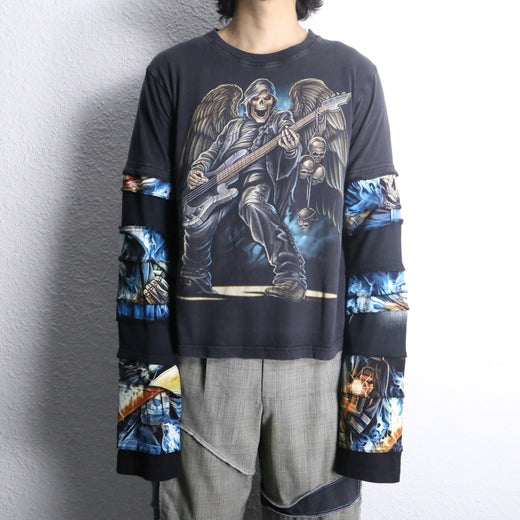 "Re:make" layered graphic L/S tee
